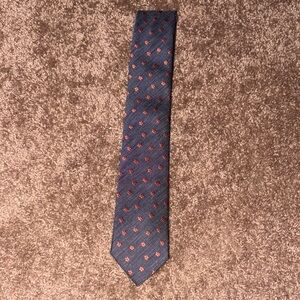 Life After Denim Navy and orange flower Tie New!